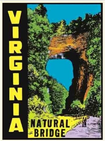(image for) Natural Bridge Virginia Vintage Vacation Sticker